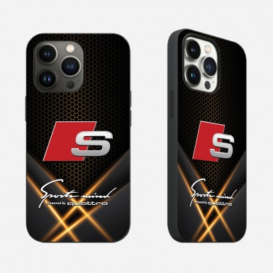 Audi black with light elements iPhone case