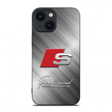 Audi gray iPhone case with logo