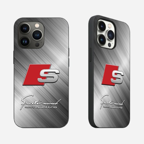 Audi gray iPhone case with logo