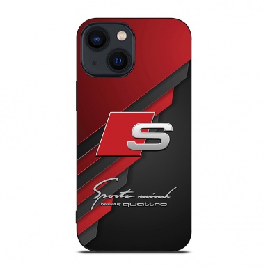 Audi design red and black iPhone case with logo