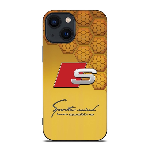 Audi iPhone case yellow honeycomb type