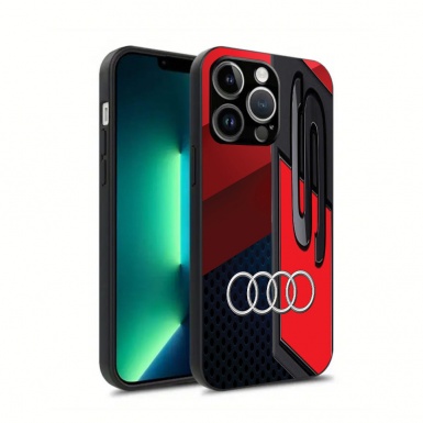 Audi iPhone case black red S 01