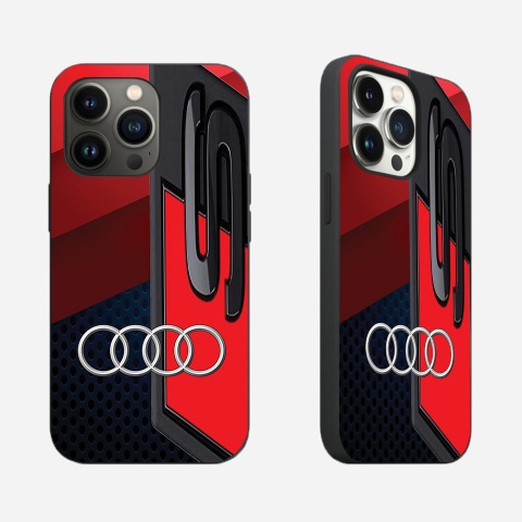 Audi iPhone case black red S 01