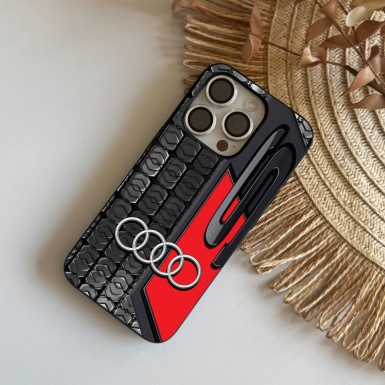 Audi black figured case for iPhone S 04