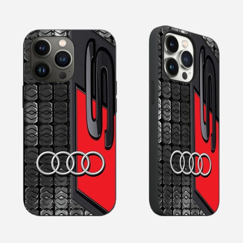 Audi black figured case for iPhone S 04