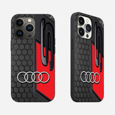 Audi iPhone case black honeycomb S 05