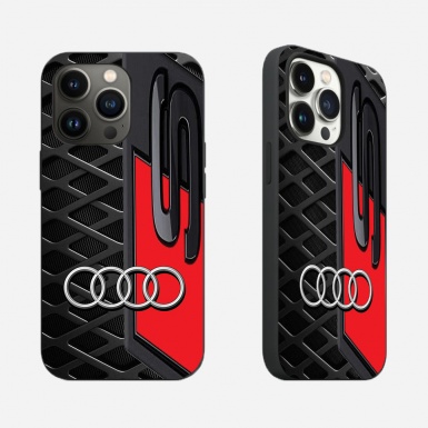 Audi iPhone case black and red S 09