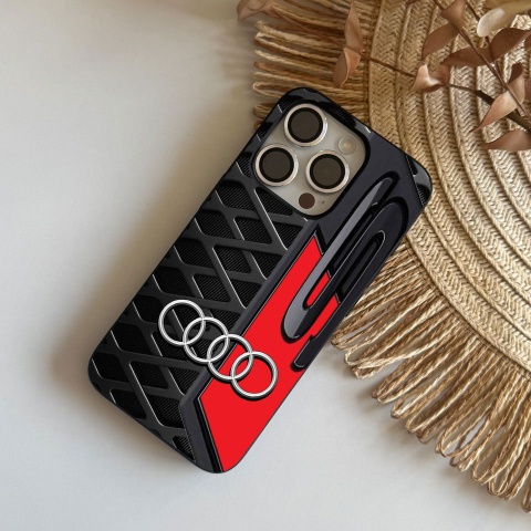 Audi iPhone case black and red S 09