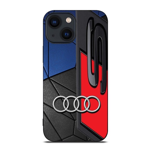 Audi iPhone case black blue red S 10