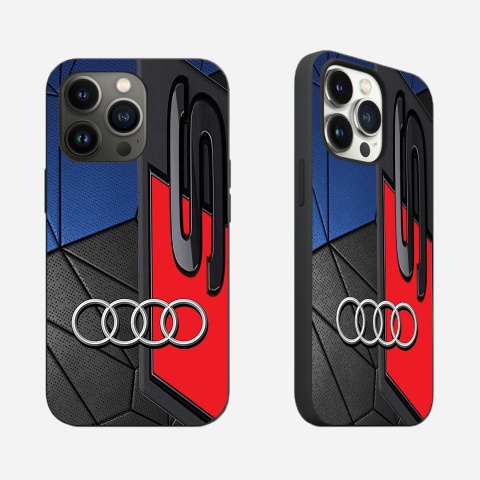 Audi iPhone case black blue red S 10