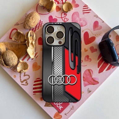 Audi iPhone case black gray red S 11