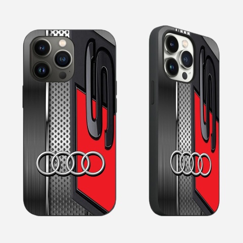 Audi iPhone case black gray red S 11