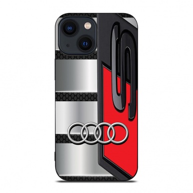 Audi case iPhone design S line gray grid 