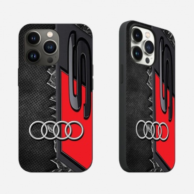 Audi iPhone case background black with elements 