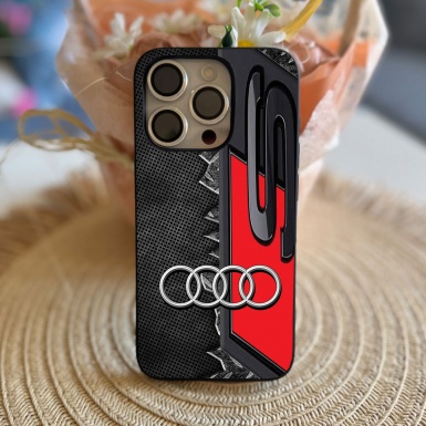 Audi iPhone case background black with elements 