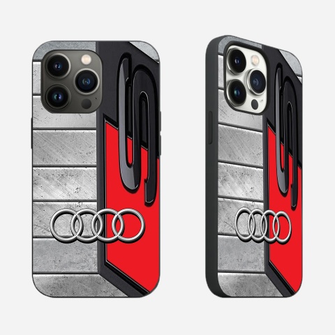 Audi case design gray panels S line for iPhone