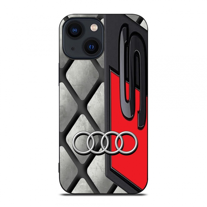 Audi iPhone case background gray diamonds with logo