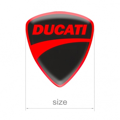 Ducati Logo Emblem Silicone Sticker Black Red Edition 