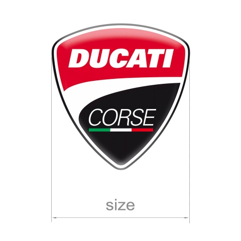 Ducati Emblem 3D Gel Silicone Sticker Corse Edition