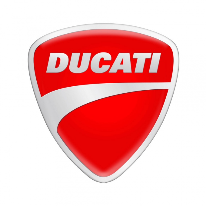 Ducati Silicone Emblem Adhesive Sticker Red Stylish Logo