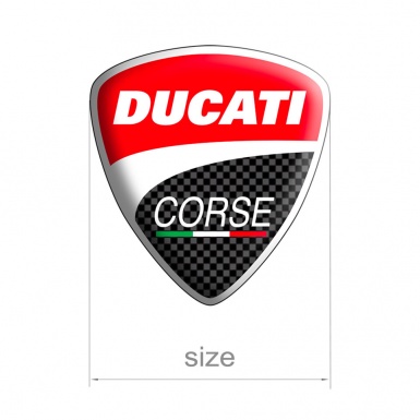 Ducati Epoxy Emblem Badge 3D Domed Logo Carbon