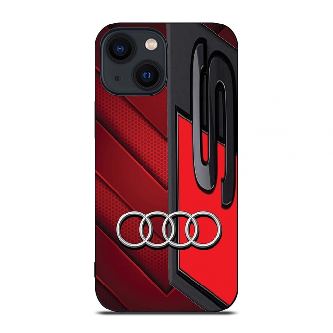 Audi iPhone case red with S line emblem