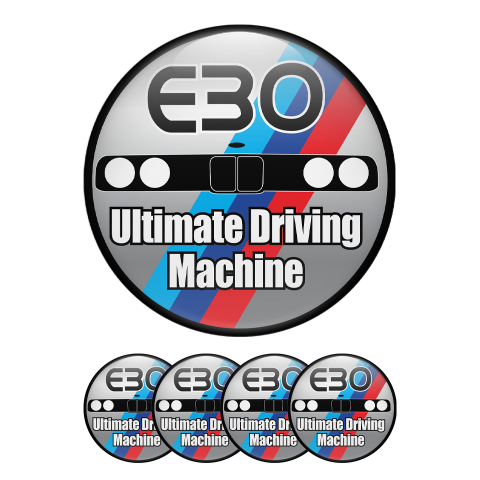 BMW E30 Wheel Cap Emblems Ultimate Machine Grey