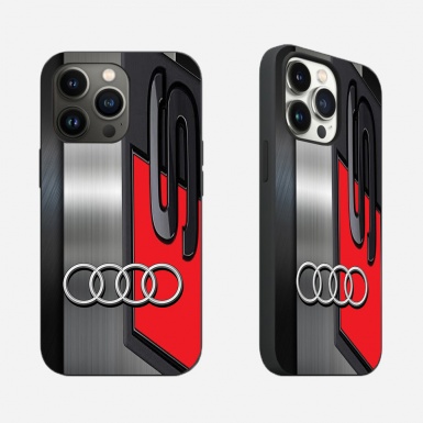 Audi design S line gray black red iPhone case