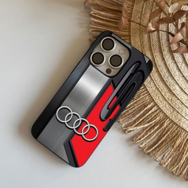 Audi design S line gray black red iPhone case