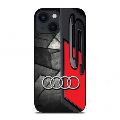 Audi iPhone case gray geometry with S line logo