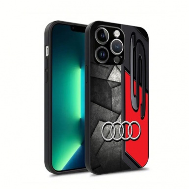 Audi iPhone case gray geometry with S line logo