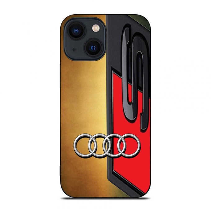 Audi  case for iphone logo S line color gold red and black