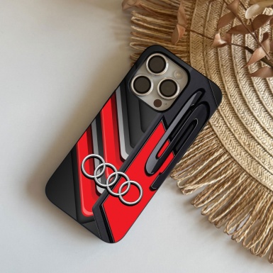 Audi Slim silicone case for iPhone red and black