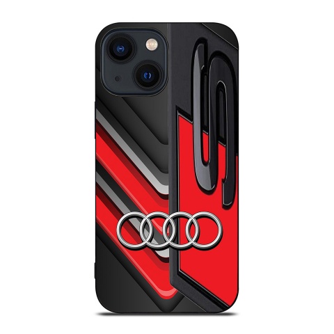 Audi Slim silicone case for iPhone red and black