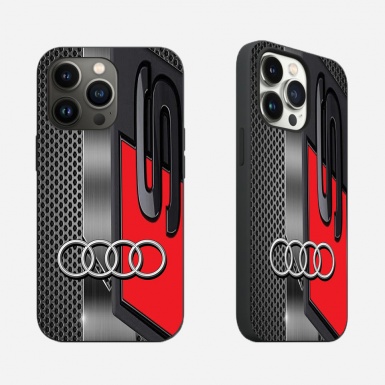 Audi Phone case for iPhone models metal color 