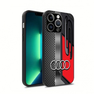 Audi Phone case for iPhone models metal color 