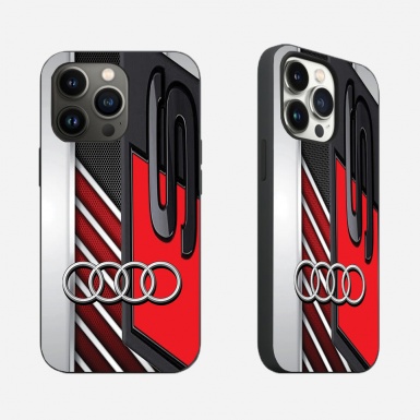 Audi Shockproof phone case for iPhone, broken design