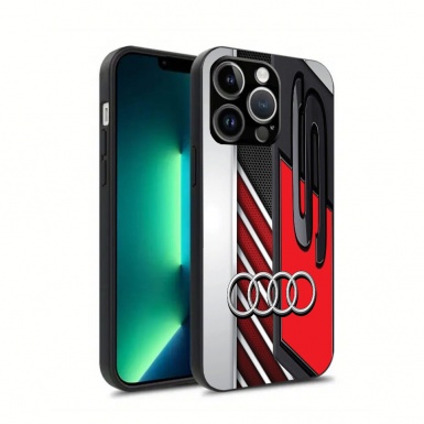 Audi Shockproof phone case for iPhone, broken design