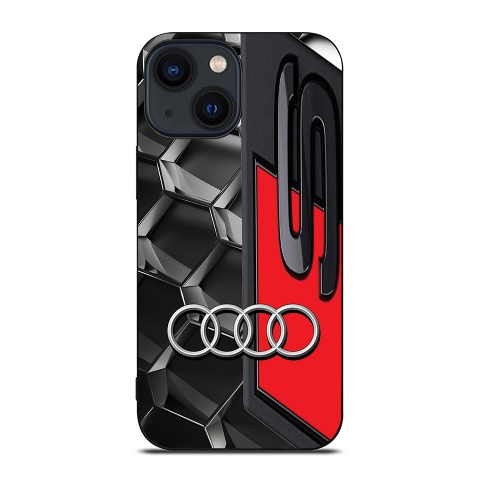 Audi iPhone case 3D honeycomb design with logo