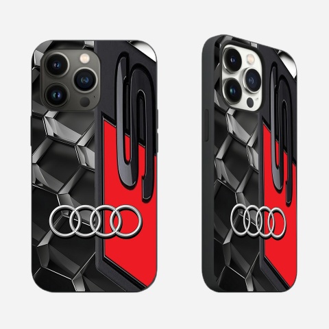 Audi iPhone case 3D honeycomb design with logo