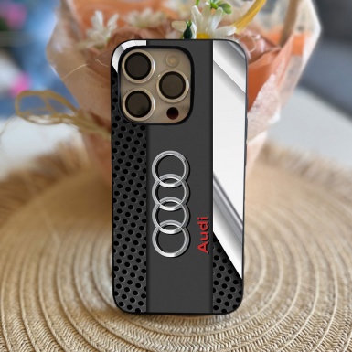 Audi slim case for iPhone style white and dark gray 001