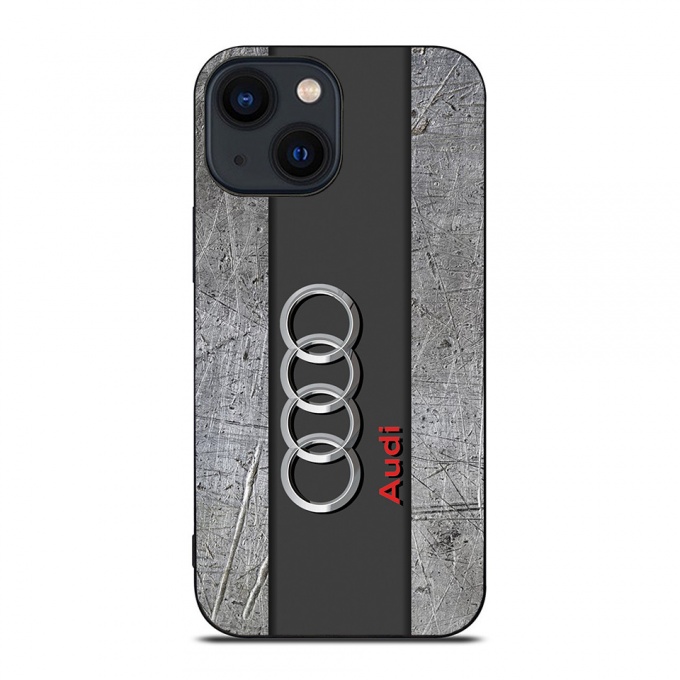 Audi stylish iPhone case with logo in the center color gray 003