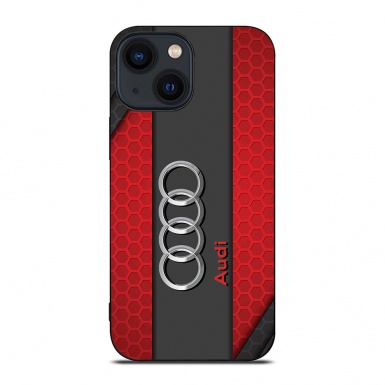 Audi  case iPhone honeycomb style color red 004