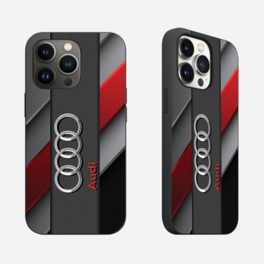 Audi iPhone case in red black gray design 005