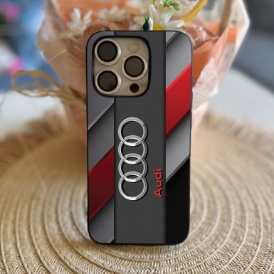 Audi iPhone case in red black gray design 005