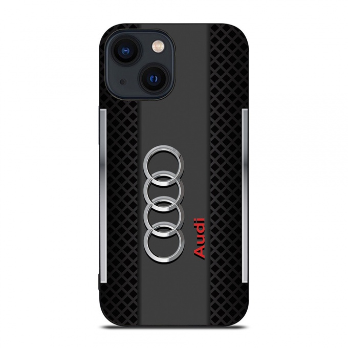 Audi iPhone case design black mesh and gray elements 007