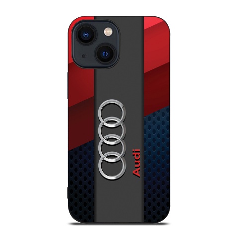 Audi iPhone case edition navy blue and red logo 009