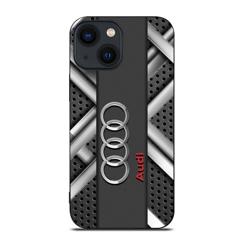 Audi case for iPhone interlaced gray line with logo 010