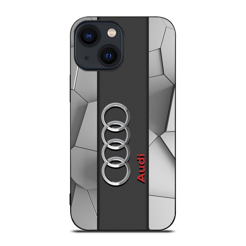 Audi silicone case for iPhone with gray elements and logo 014