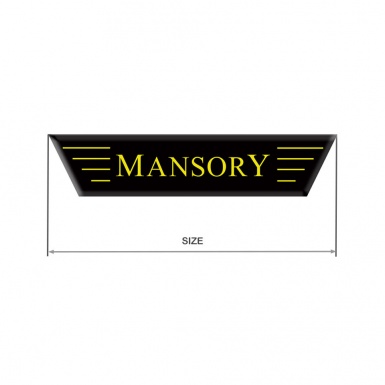 Mansory Badge Silicone Emblem Black Edition